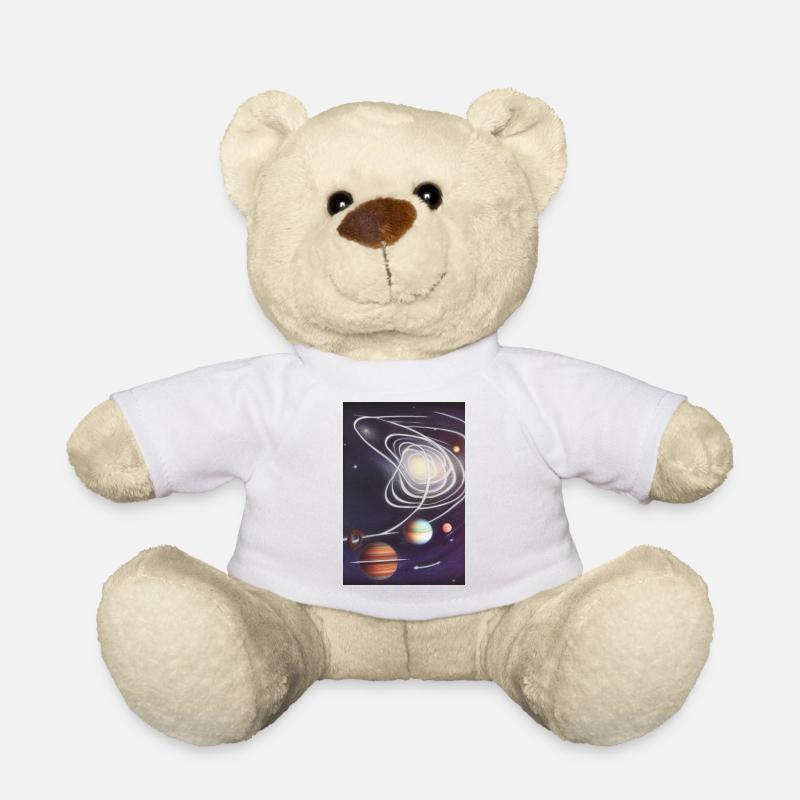 Weltall und Planeten - Teddy - Weiß