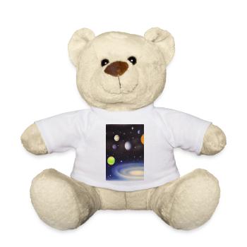 Weltall und Planeten - Teddy - Weiß - Vorne