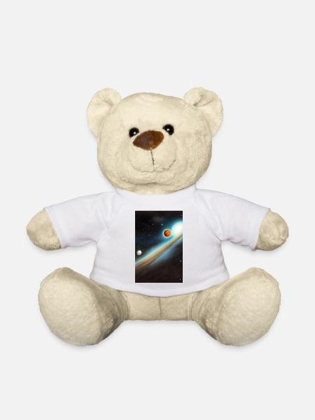 Weltall und Planeten - Teddy - Weiß