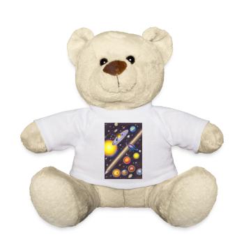 Weltall und Planeten - Teddy - Weiß - Vorne