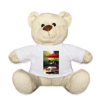 Outdoor Asian Cafe - Teddy Bear - white - Front