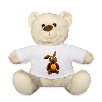 Lapin en pâte à modeler - Nounours - blanc - Devant
