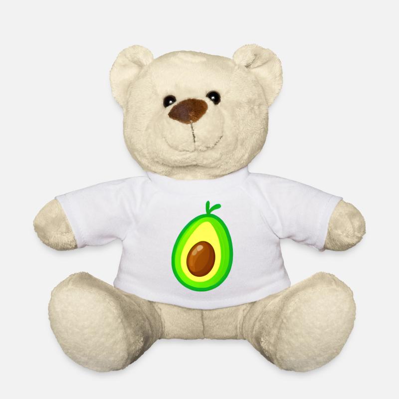 Avocado Icon - Teddy Bear - white