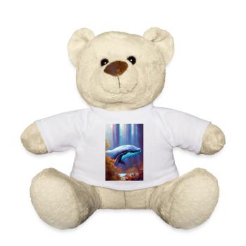 Whale in the Forest Surrealism - Teddy Bear - white - Front