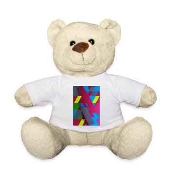 Composition du triangle géométrique néon - Nounours - blanc - Devant