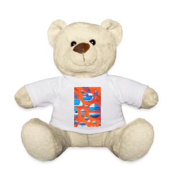 Abstrakte Kunst - Teddy - Weiß - Vorne