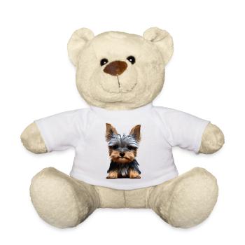 chiot chien Yorkshire Terrier propriétaire de chien - Nounours - blanc - Devant