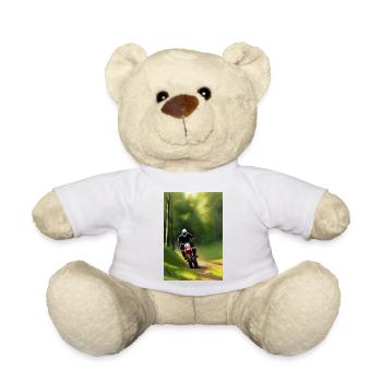 Motocross Riding - Teddy Bear - white - Front