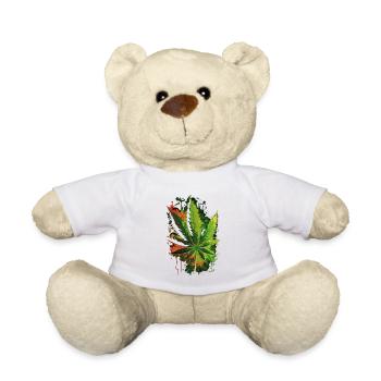 illustration of marijuana - Teddy - Weiß - Vorne