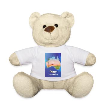 Carte de voyage Australie - Nounours - blanc - Devant