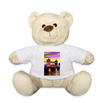 Bridges in London - Teddy Bear - white - Front