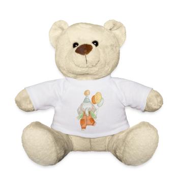 Geburtstagselefant mit Luftballons - Teddy - Weiß - Vorne