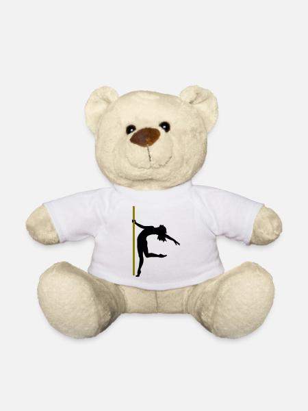 Die Silhouette einer Poledancerin - Teddy - Weiß