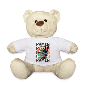 Ramen Cat Kawaii Nouilles Japonais Ramen Cat - Nounours - blanc - Devant