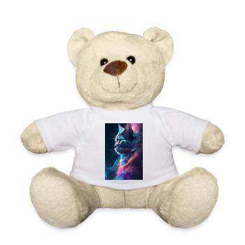 Cat Face - Teddy Bear - white - Front