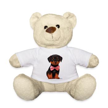 Rottweiler Dogs with Bow Tie Dog Suit Puppy - Teddy Bear - white - Front