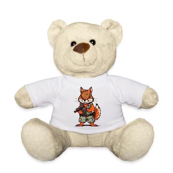 Eichhörnchen bis an die Zähne bewaffnet - Teddy - Weiß - Vorne