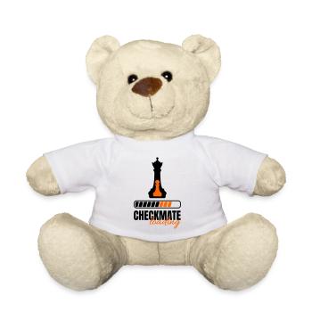 Checkmate Loading Queen and Pawn - Teddy Bear - white - Front