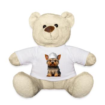 Yorkshire Terrier Cuisine chiot Restaurateur Chien - Nounours - blanc - Devant