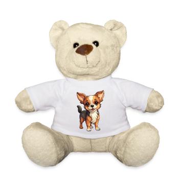 Cute Chihuahua Puppy Cartoon - Teddy Bear - white - Front