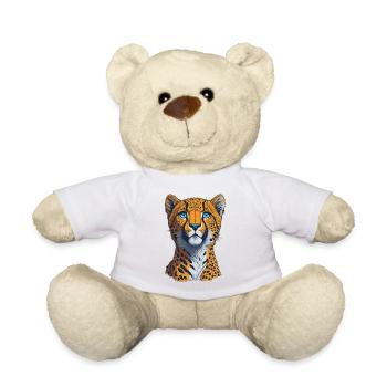 Cheetah I Big Cat of the African Savannah I Gift - Teddy Bear - white - Front