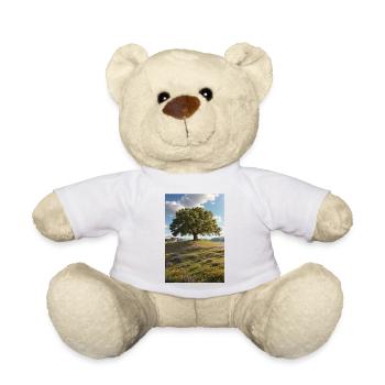 Arbre, prairie de fleurs sauvages - Nounours - blanc - Devant