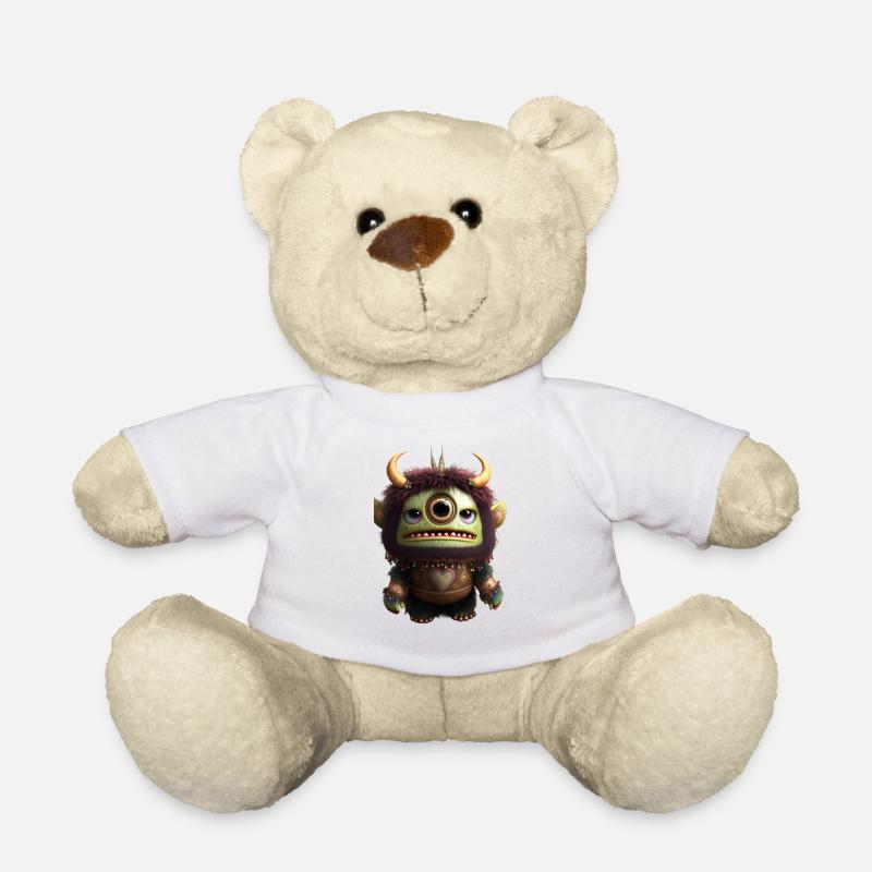 Cartoon Monster - Teddy - Weiß