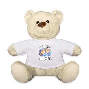 Cuddly cat t-shirt for morning grouches - Teddy Bear - white - Front