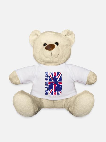 Union Jack Karte Splash - Teddy - Weiß