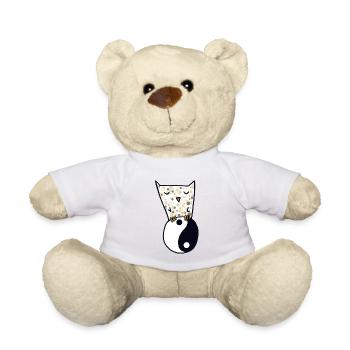 Eule und yin yang - Teddy - Weiß - Vorne