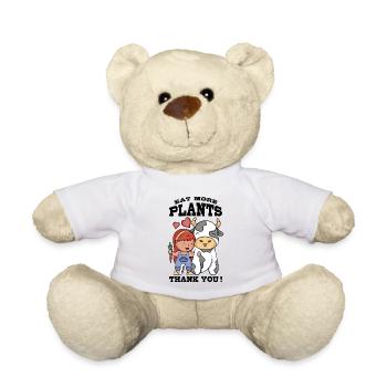 Eat more plants - Teddy Bear - white - Front