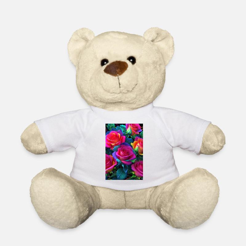 Floral 145 - Teddy Bear - white