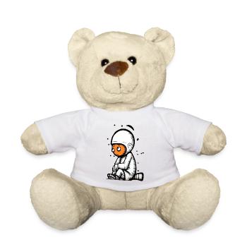 Mako grognon street art - Nounours - blanc - Devant