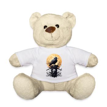 Corbeau noir - Nounours - blanc - Devant