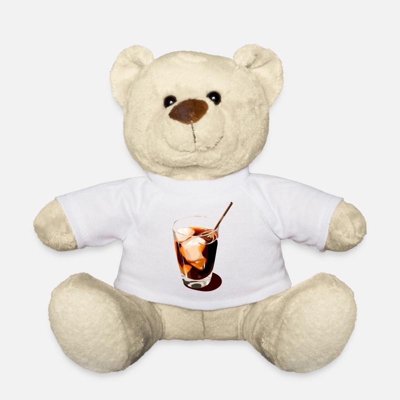 Coffee Drink Illustration - Teddy Bear - white