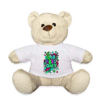 bonnes vibrations seulement - Nounours - blanc - Devant