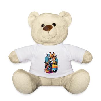 Urban Safari in Miami: Colorful Giraffe - Teddy Bear - white - Front