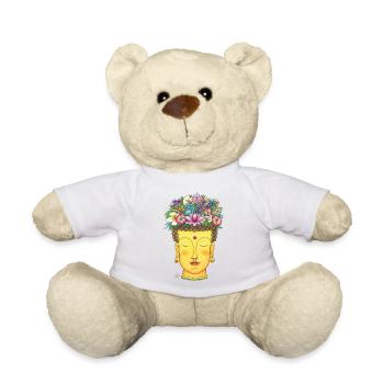 Simply be, Buddha, Meditation, Yoga - Teddy Bear - white - Front