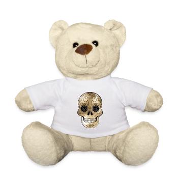 Totenkopf v.2 Gold - Teddy - Weiß - Vorne