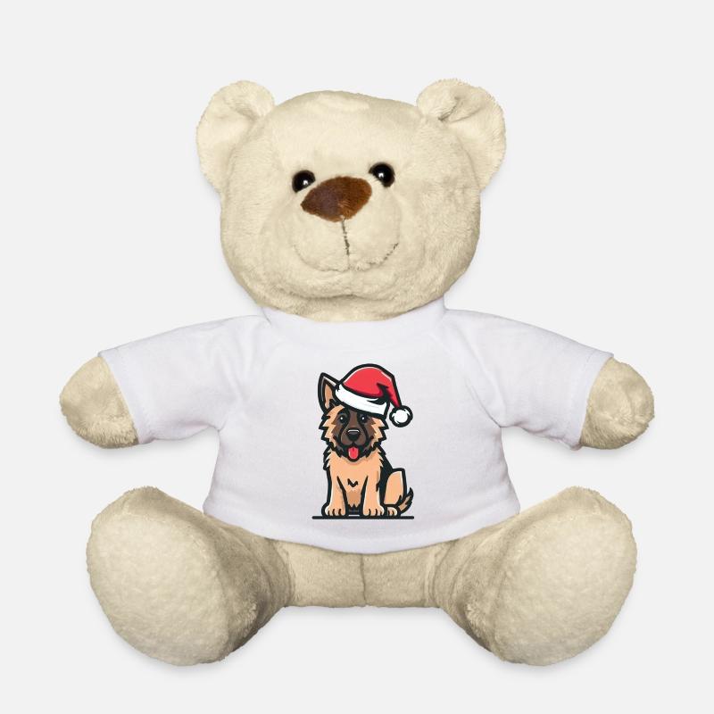 Berger allemand de Noël - Design de chien mignon - Nounours - blanc