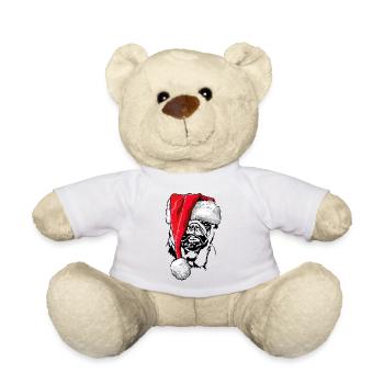 Père Noël Carlin Saint-Nicolas chiens Wilsigns - Nounours - blanc - Devant