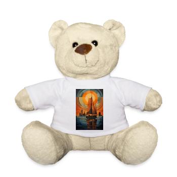 Maritime Landschaft im geometrischen Stil - Teddy - Weiß - Vorne