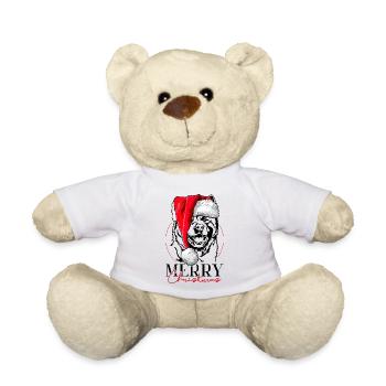 Père Noël américain Akita joyeux Noël chien Wilsigns - Nounours - blanc - Devant