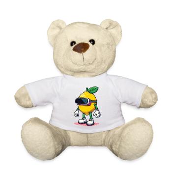 Coole Zitrone mit VR Brille Gamer Shirt - Teddy - Weiß - Vorne