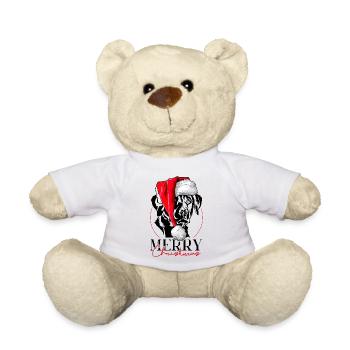 Père Noël Labrador Retriever joyeux Noël Wilsigns - Nounours - blanc - Devant