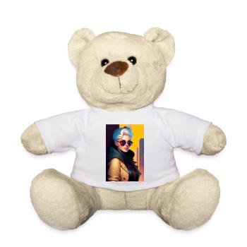 Anime girl undercover - Teddy Bear - white - Front