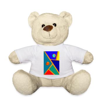 Abstrakte Kunst - Teddy - Weiß - Vorne