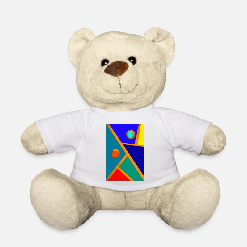 Abstract art - Teddy Bear - white