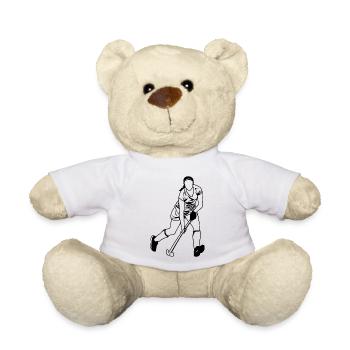 Joueur de hockey sur gazon - Nounours - blanc - Devant
