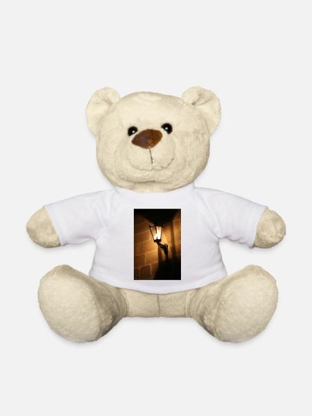 Nachtlaterne an Ziegelwand - Teddy - Weiß